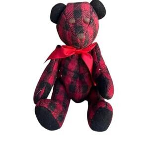 Boyds Bears Y2K Plaid Scented Bear Hidden Pouch for Fragrance
